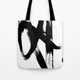 Brushstroke 2 - simple black and white Tote Bag
