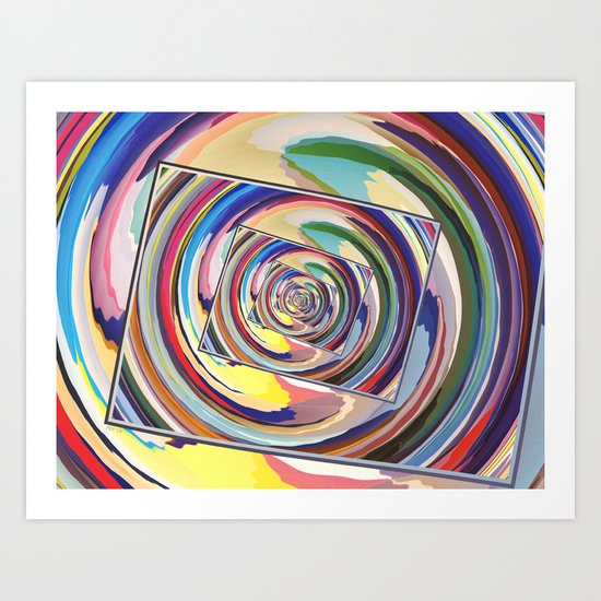Spinning Colors Abstract Art Print