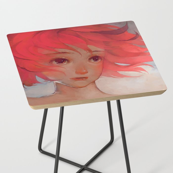 Pink Hair Side Table By Yukikotsu Society6