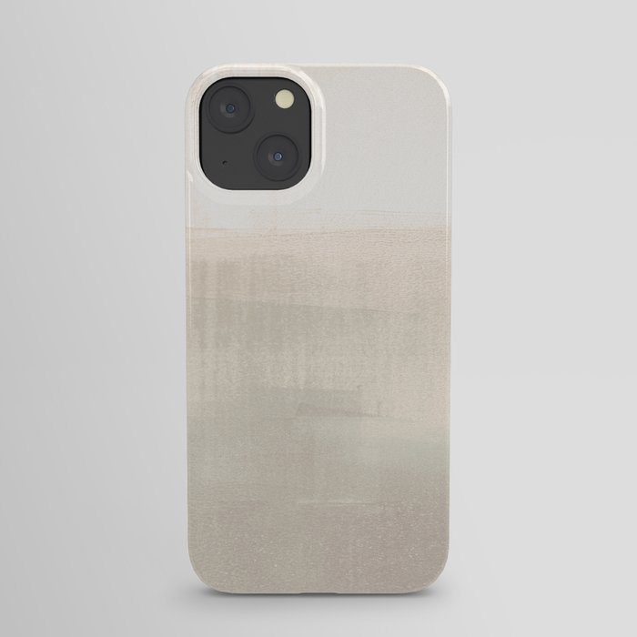 Beige and Taupe Horizon Minimalist Abstract Landscape iPhone Case