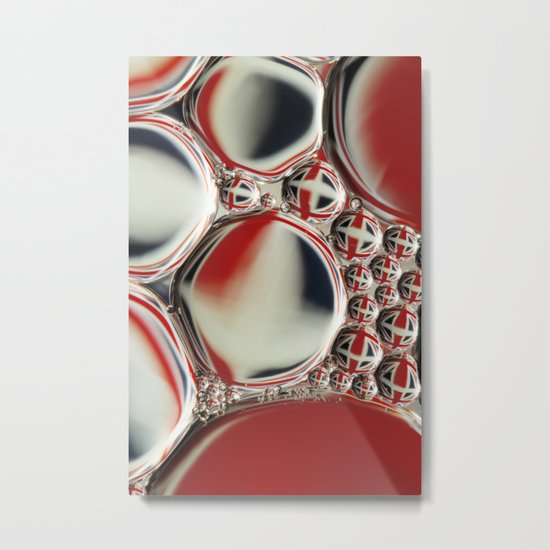 Patriotic Oil & Water Abstract Metal Print