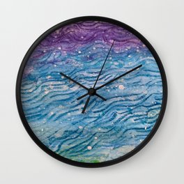 Zen Doodle Patterns in Ink Wall Clock | Minimal, Colorblends, Color, Zendoodle, Art, Blend, Purple, Colored Pencil, Waves, Water 