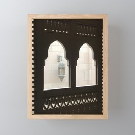 Windows at mosque, Oman photography series, no. 3 Framed Mini Art Print