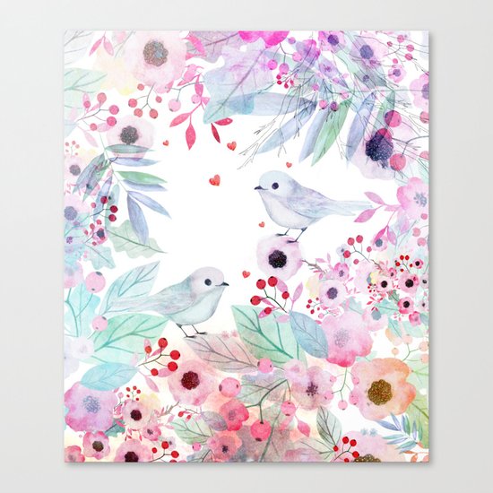 Lovebirds Canvas Print