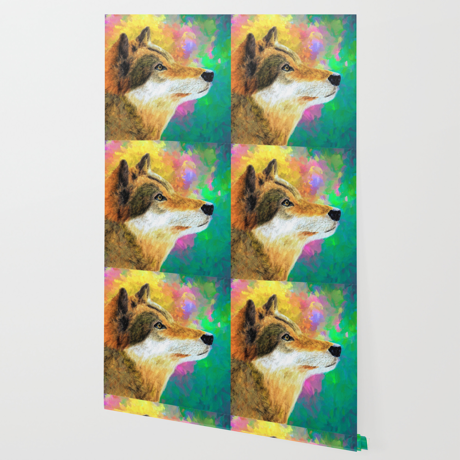 Watercolor Wolf Abstract Color Wallpaper By Nocolordesigns