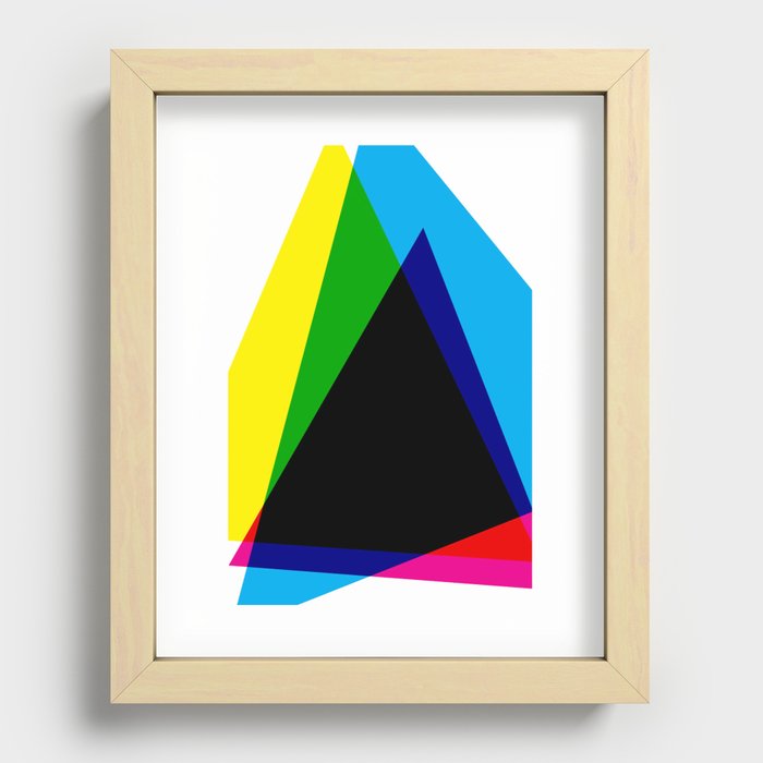 Abstract Color Wheel 1 Recessed Framed Print