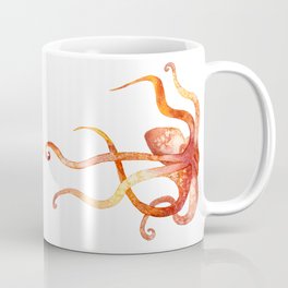 Watercolour Octopus - Red and Orange Coffee Mug
