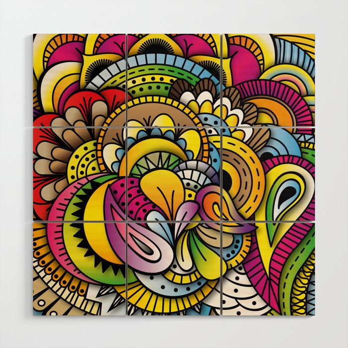 Mandala Heart Wood Wall Art