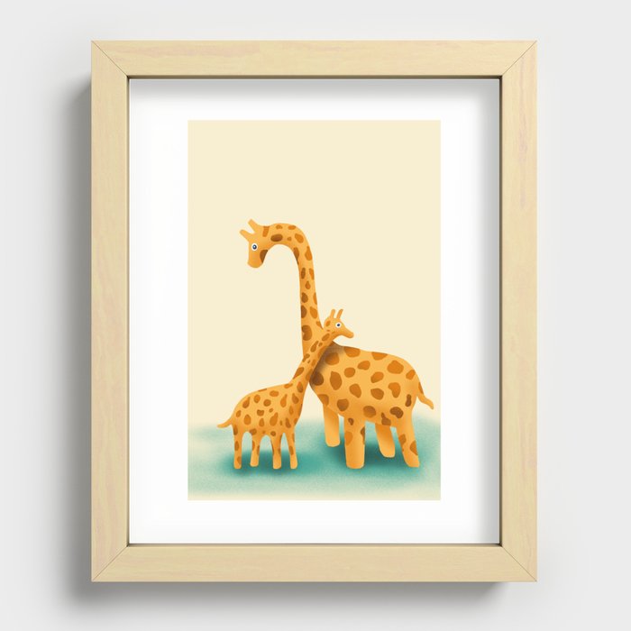 Giraffes Recessed Framed Print