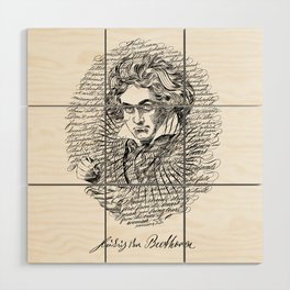 Ludwig Van Beethoven Wood Wall Art