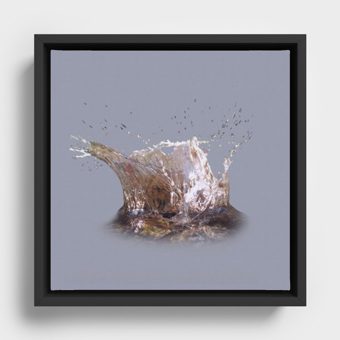 Splash from Indian Creek on the Sac & Fox Trail Framed Canvas
