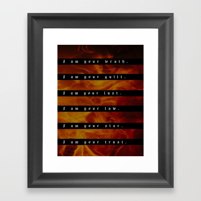 Lyrics for Shepard of Fire Art Print  Framed Art Print