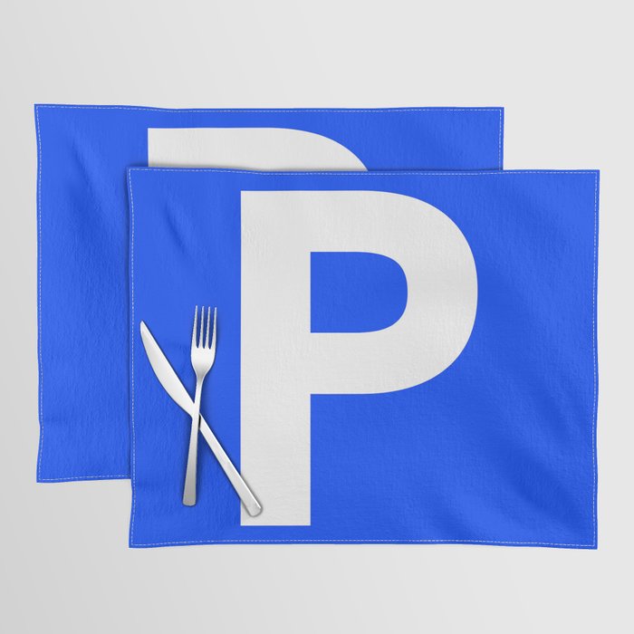 Letter P (White & Blue) Placemat