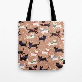 Cats in Colorful Scarves Tote Bag
