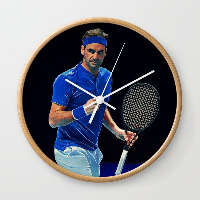 Roger Federer Throw Pillow Cover, Sports Art, Artist Pillow, Black