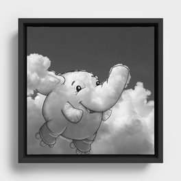 elefantito en patines Framed Canvas