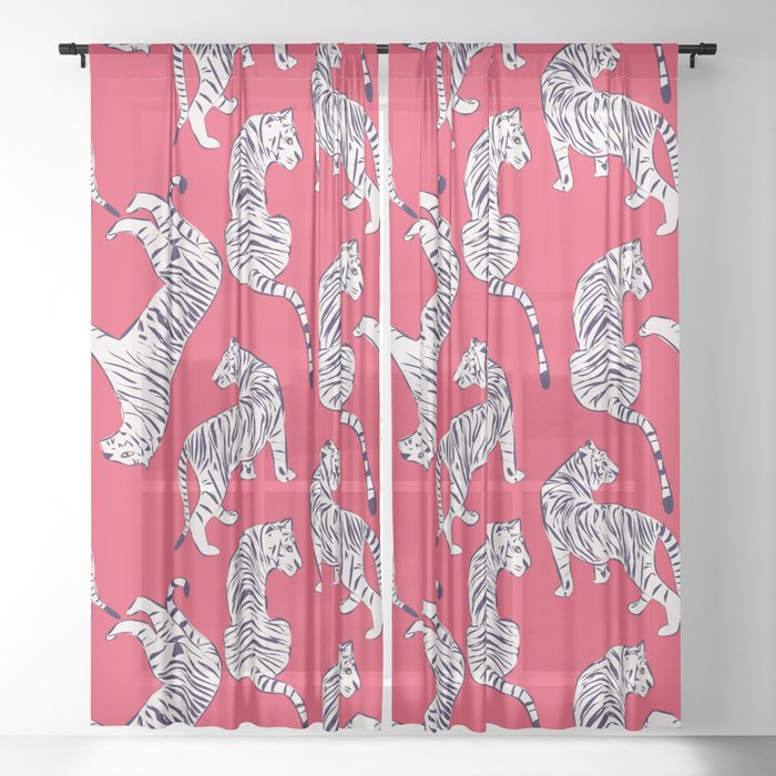 Tiger Pattern 004 Sheer Curtain
