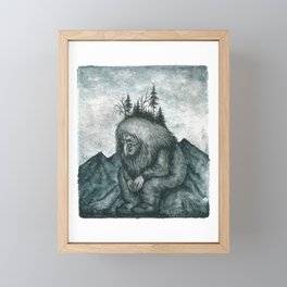 The Pondering Troll Framed Mini Art Print