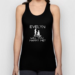 Evelyn will you marry me? Unisex Tank Top