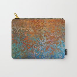 Vintage Rust, Terracotta and Blue Carry-All Pouch | Vintage, Copper, Geometric, Metal, Graphicdesign, Marble, Minimal, Rust, Modern, Nature 