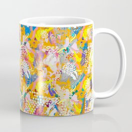 Abstract Floral Pattern No. 2 in Mustard  Coffee Mug
