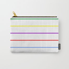 rows Carry-All Pouch | Rose, Lines, Green, Parallele, Violet, Yellow, Graphic, Blue, Argent, Pink 
