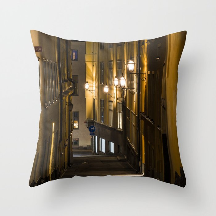 Stockholm Alley Throw Pillow