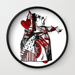 Queen of Hearts Alice in Wonderland I Wall Clock | Graphicdesign, Redqueen, Reading, Lewiscarroll, Books, Queenofhearts, Johntenniel, Wonderland, Aliceinwonderland 
