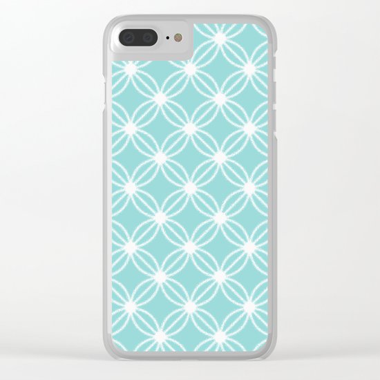 Abstract Circle Dots Mint Clear iPhone Case