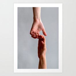 Hang In There Art Print | Romantic, Man, Cool, Hang, Human, Photo, Help, Vertical, Digital Manipulation, Male 