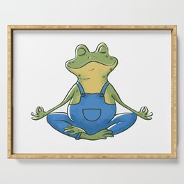 yoga frog Serving Tray