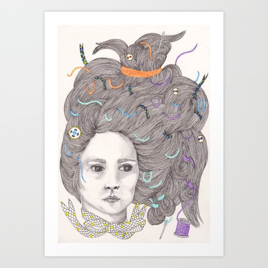 Bad Hair Day III Art Print