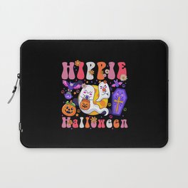 Hippie Halloween colorful ghosts 70s Laptop Sleeve