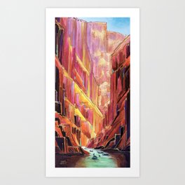Grand Canyon Rig to Flip Abstract Canyon Art Print