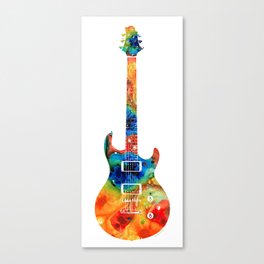 Colorful Electric Guitar 2 - Abstract Art By Sharon Cummings Canvas Print