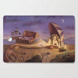 The Reading Mermaid by David Delamare (uncropped) Cutting Board