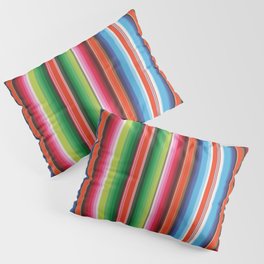  Multicolor Serape Saltillo Mexican sarape blanket zerape jorongo stripes zarape pattern Pillow Sham