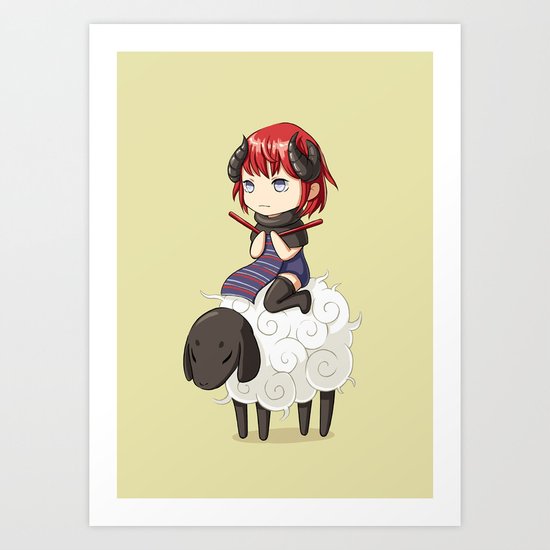 Knitting Adventure Art Print