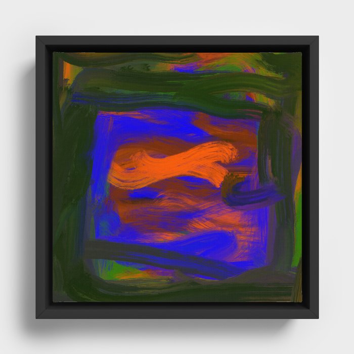 Abstract Painting 191e.  Framed Canvas