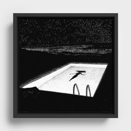 asc 593 - Le silence des cigales (The midnight lights) Framed Canvas