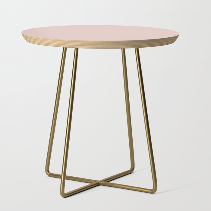 Light Pink Solid Color Pairs PPG Tangy Taffy PPG1058-3 - All One Single Shade Hue Colour Side Table