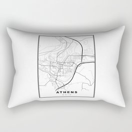 Athens Map Rectangular Pillow