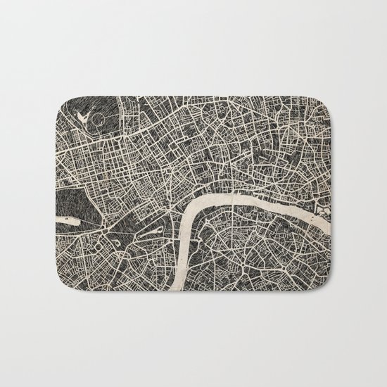 London map Bath Mat
