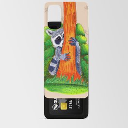 Peeking Raccoons #4 Beige Pallet- Android Card Case