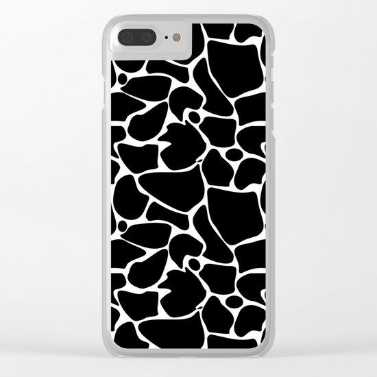 Black and white abstract pattern . Clear iPhone Case