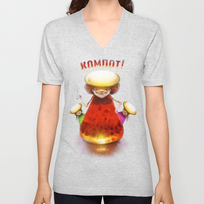 Russian Kompot Ladies! V Neck T Shirt