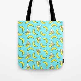 banana toss - blue Tote Bag