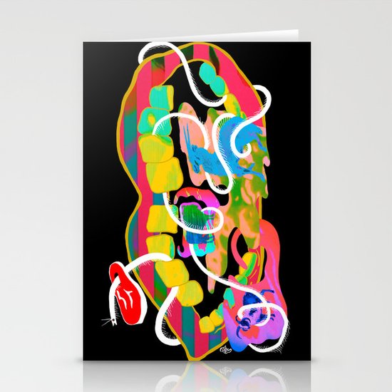 "Centipede Hz" by Steven Fiche Stationery Cards