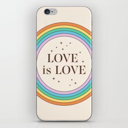 Love is Love Vintage Rainbow Beige  iPhone Skin