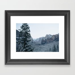 Yosemite Valley Tunnel View After Snow Framed Art Print